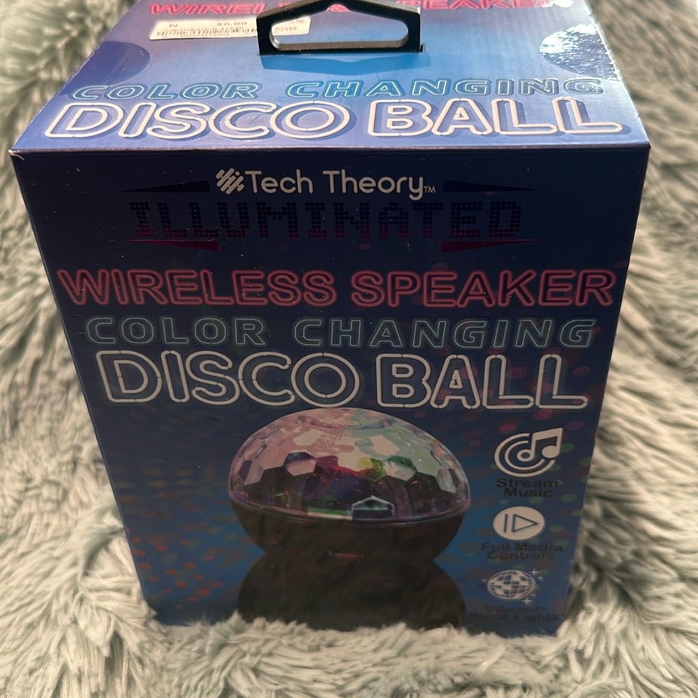Tech Theory Wireless Speaker with Color Changing Disco Ball.